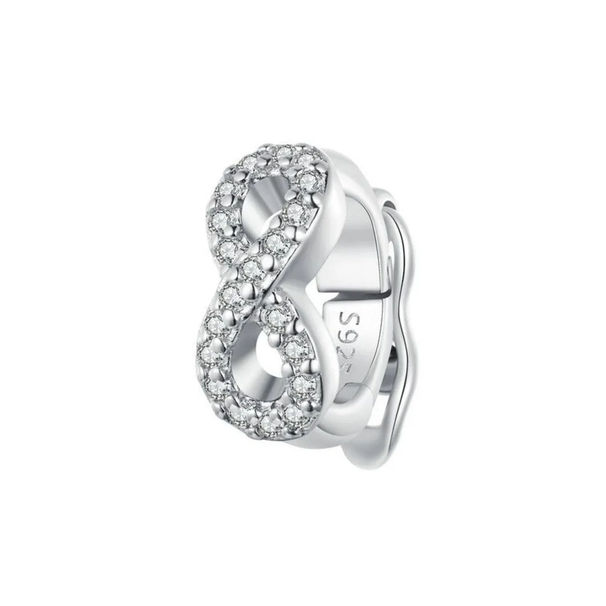 Cubi Zirconia & Sterling Silver Pavé Infinity Charm sold by Zulily