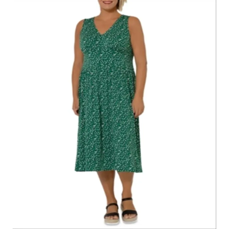Leota Women's Jersey Midi Dress Green Size 1X sold by Zulily