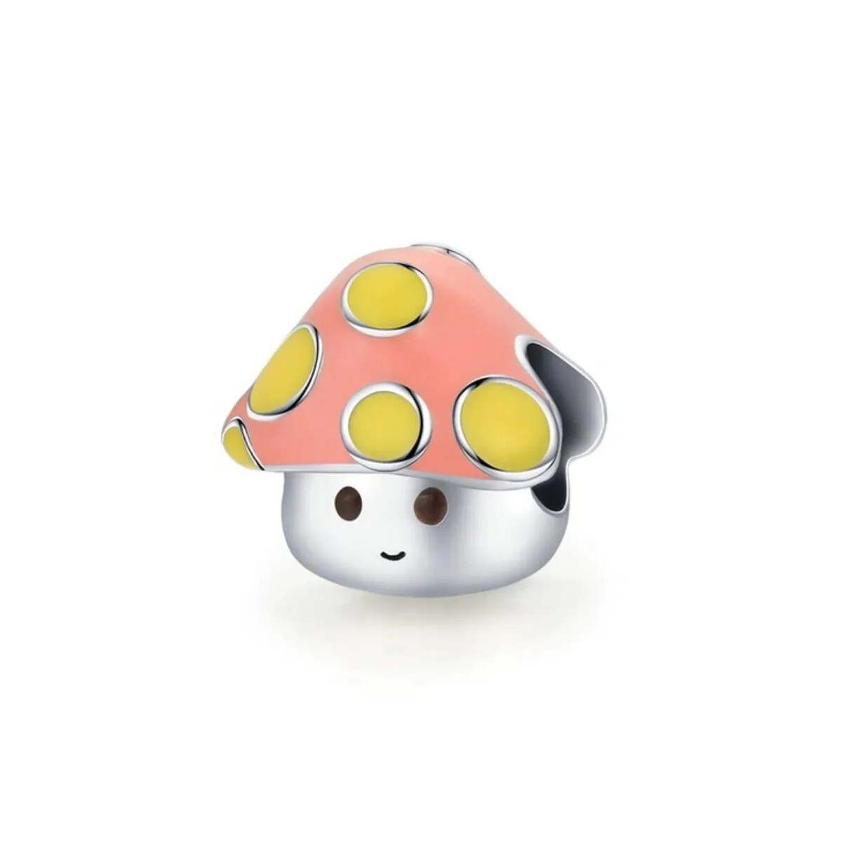 Peach Cubic Zirconia & Sterling Silver Mushroom House Charm sold by Zulily