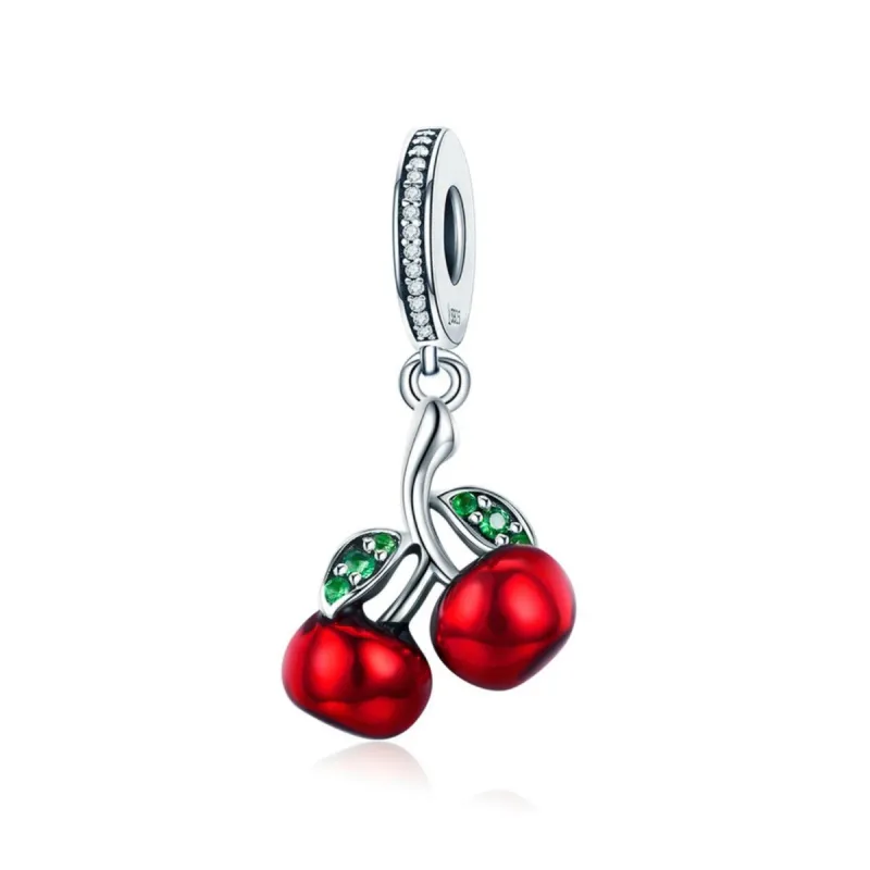 Sterling Silver Red Cherries Dangling Charm sold by Zulily