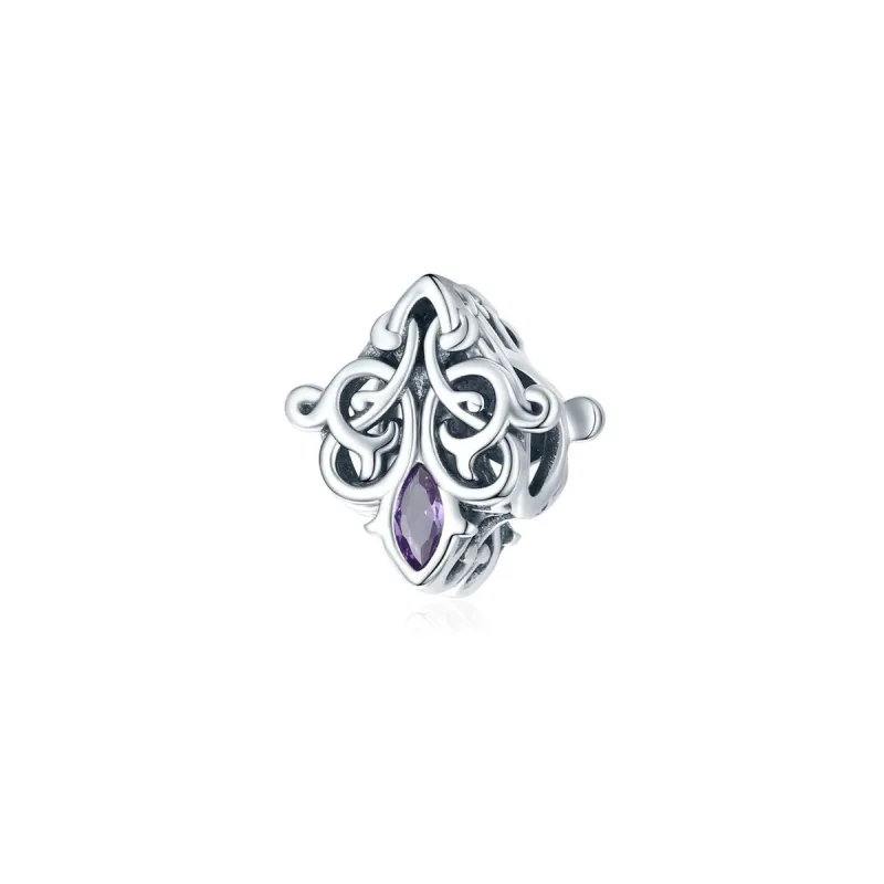 Purple Cubic Zirconia & Sterling Silver Marquise Charm sold by Zulily