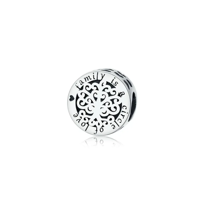 Sterling Silver 'Family Is a Circle of Love' Celtic Knot Round Charm sold by Zulily