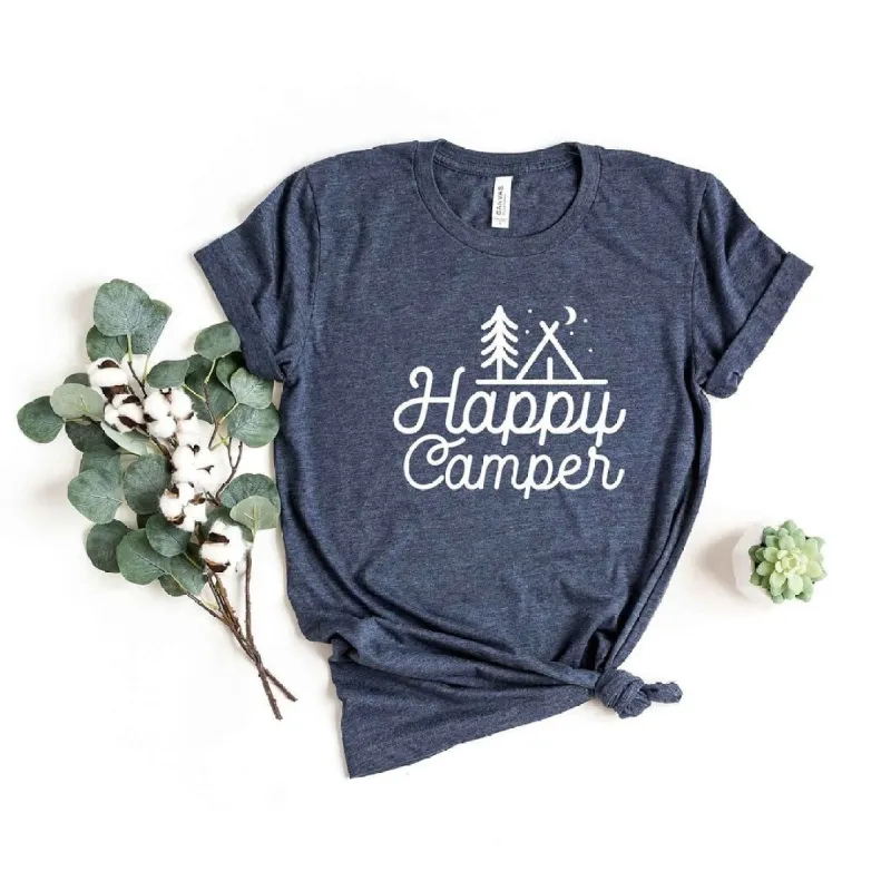 Happy Camper Tent Short Sleeve Crewnneck Tee sold by Zulily
