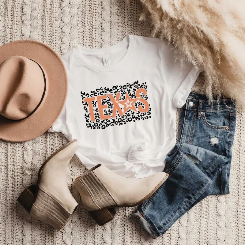 Leopard Texas Star Short Sleeve Crewnneck Tee sold by Zulily