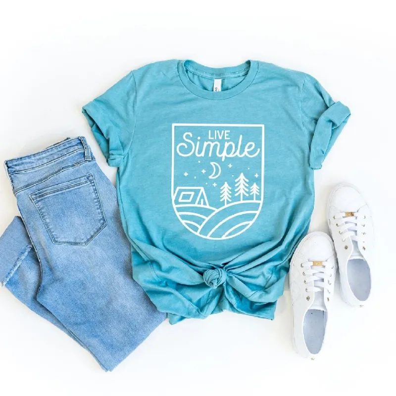 Live Simple Tent Short Sleeve Crewnneck Tee sold by Zulily
