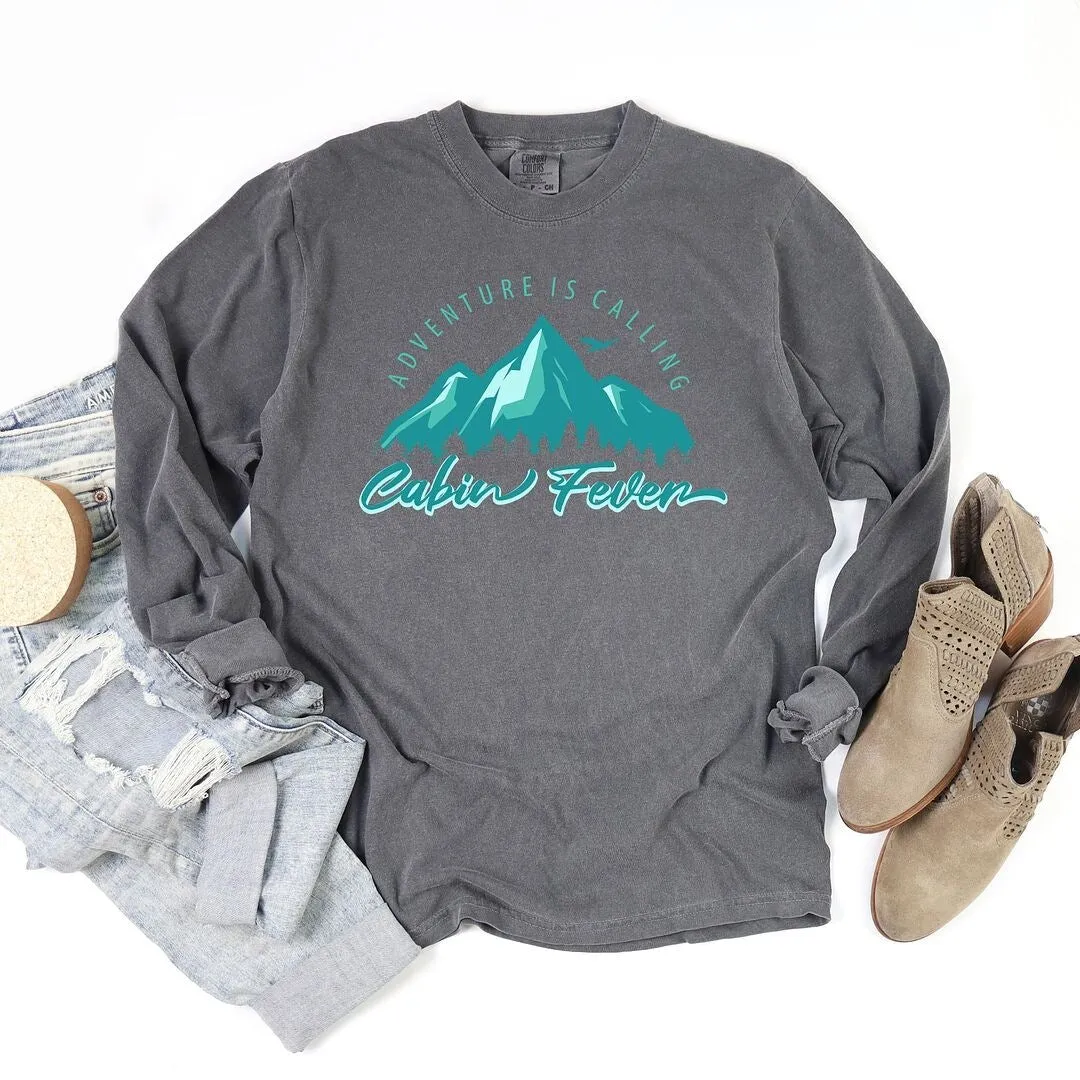 Cabin Fever Mountains Garment Dyed Long Sleeve sold by Zulily