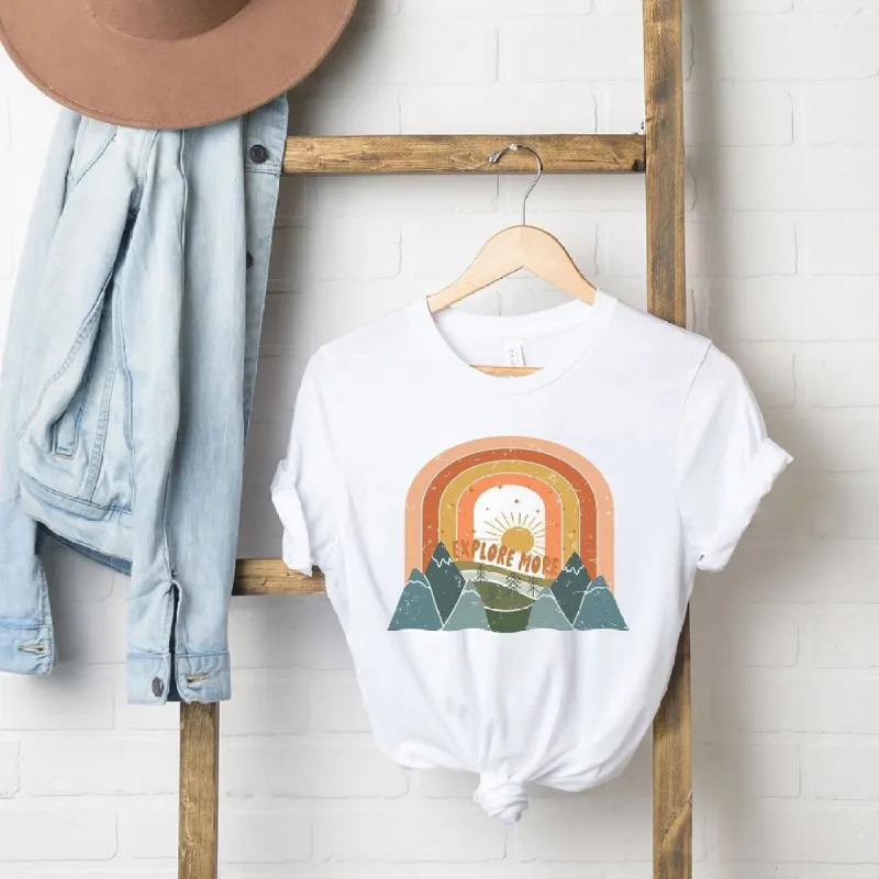 Boho Explore More Short Sleeve Crewnneck Tee sold by Zulily