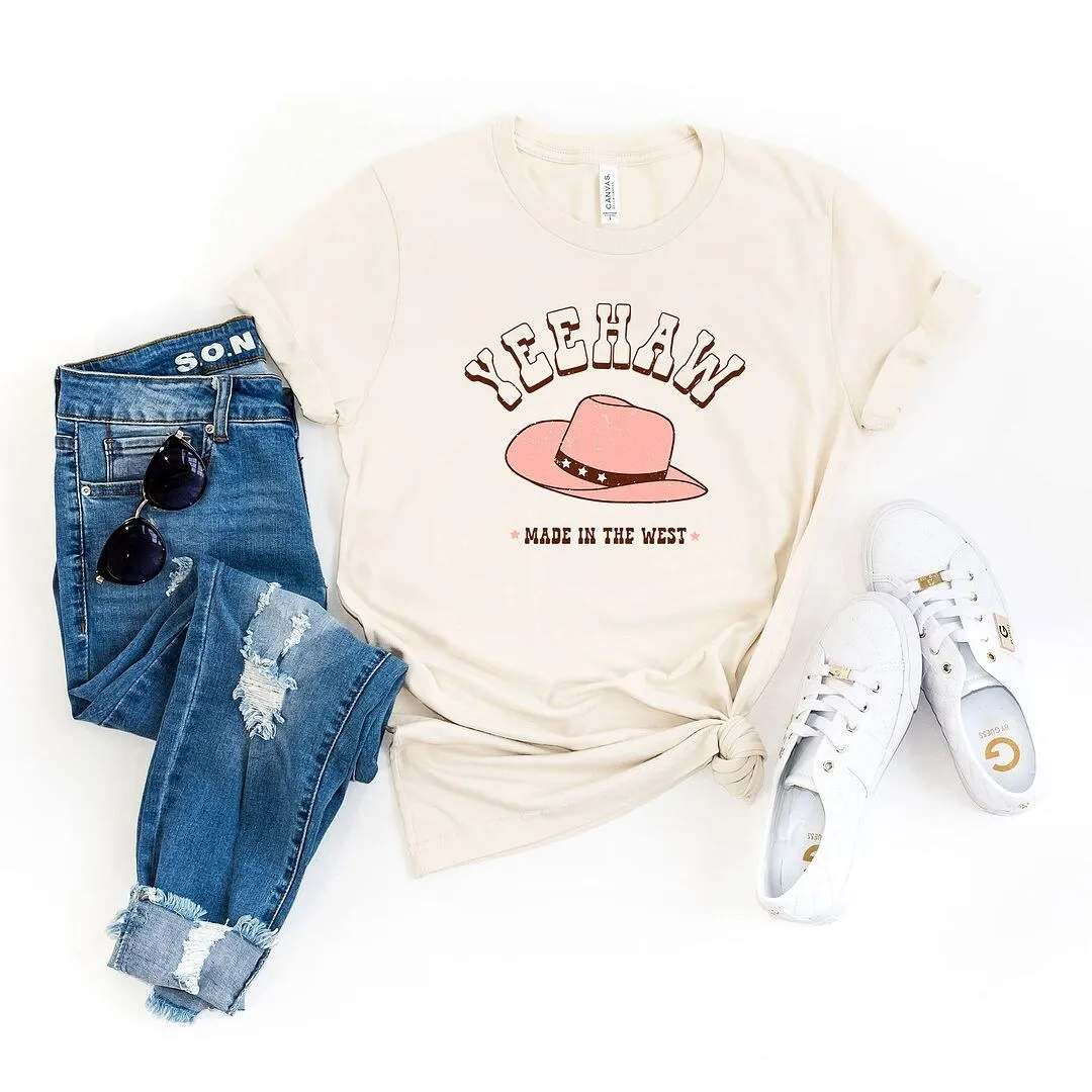 Yeehaw Made in the West Short Sleeve Crewnneck Tee sold by Zulily