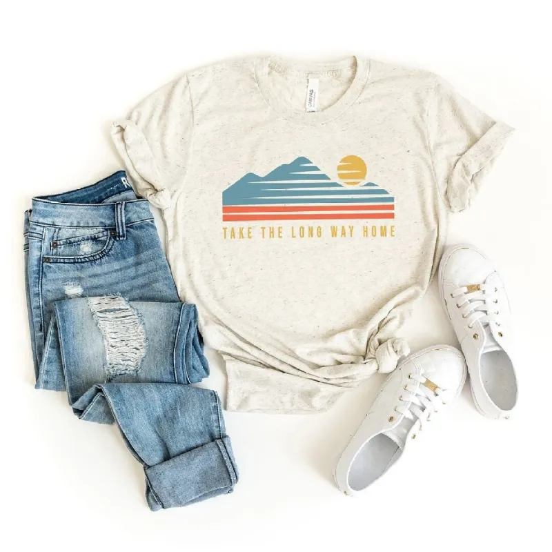Take the Long Way Home Short Sleeve Crewnneck Tee sold by Zulily