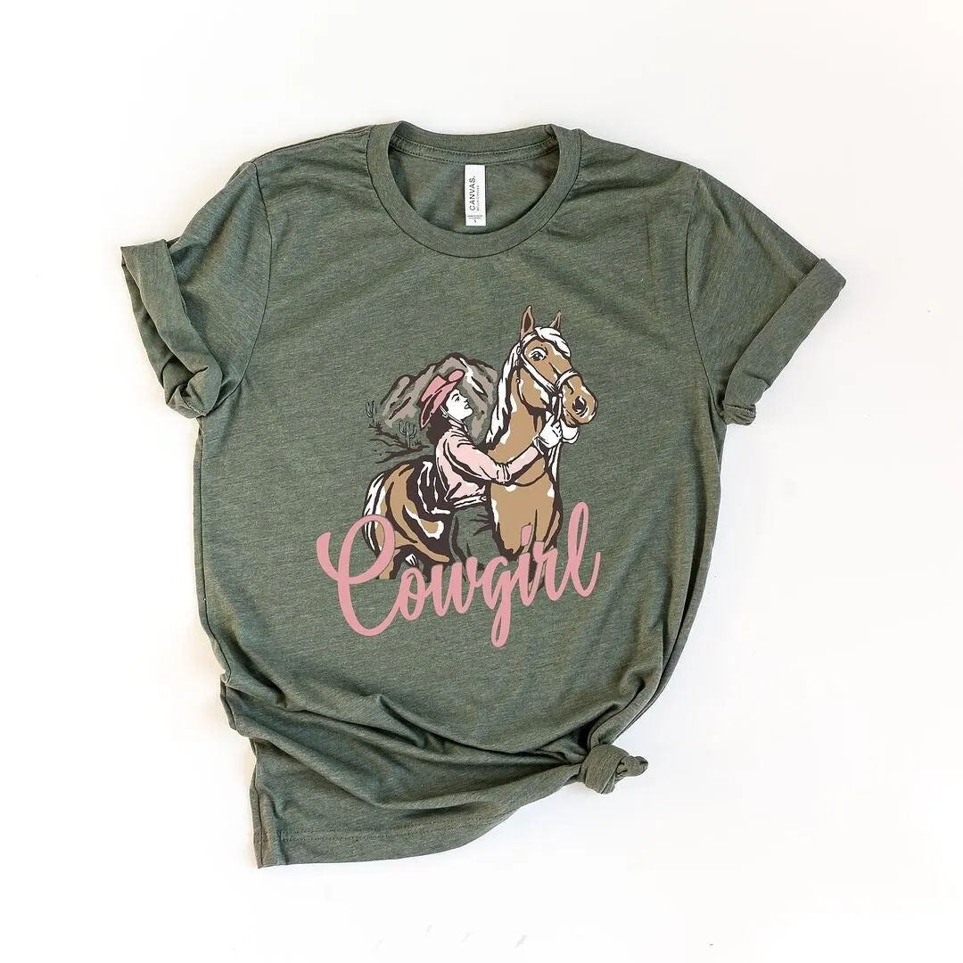 Retro Cowgirl Horse Short Sleeve Crewnneck Tee sold by Zulily product image thumbnail 2