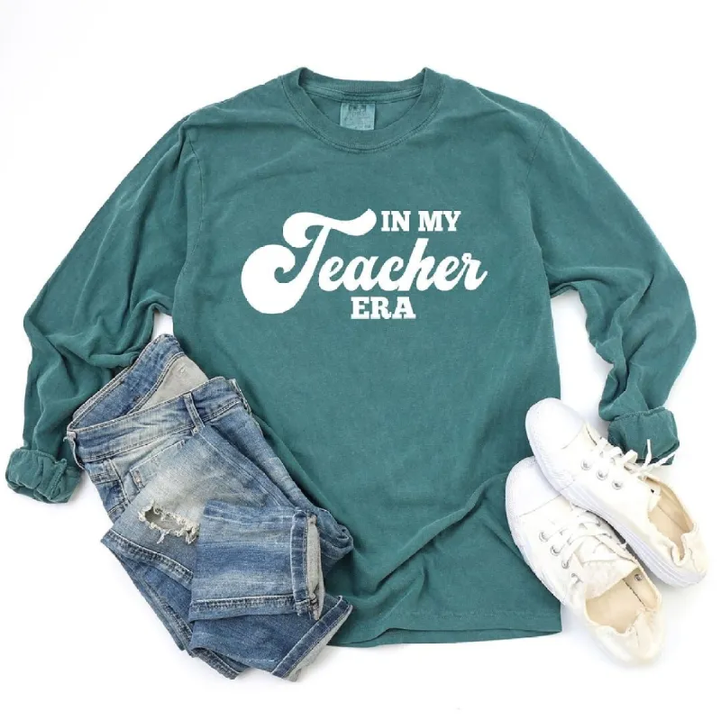 In My Teacher Era Garment Dyed Long Sleeve sold by Zulily