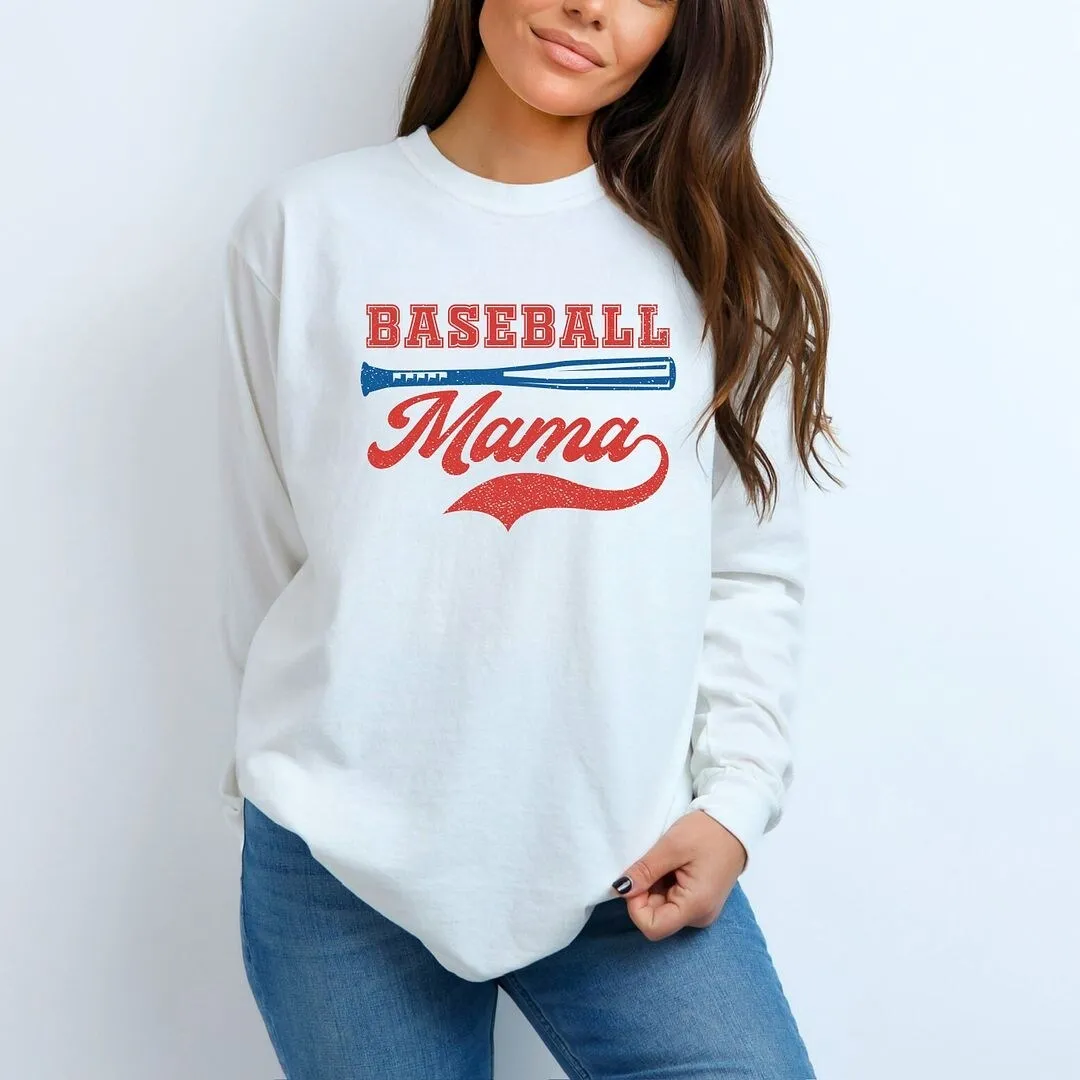 Baseball Mama Grunge Garment Dyed Long Sleeve sold by Zulily product image thumbnail 2