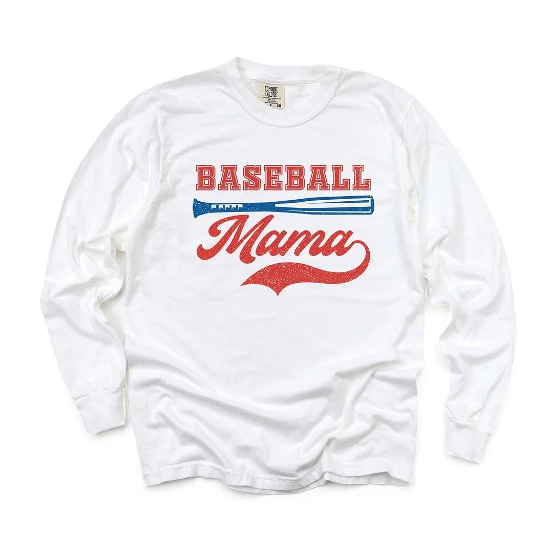Baseball Mama Grunge Garment Dyed Long Sleeve sold by Zulily