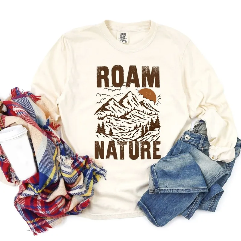 Roam Nature Mountains Garment Dyed Long Sleeve sold by Zulily