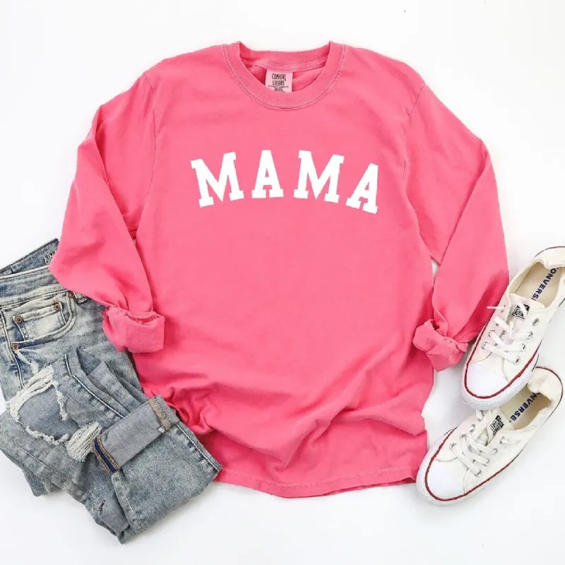 Mama Bold Garment Dyed Long Sleeve sold by Zulily