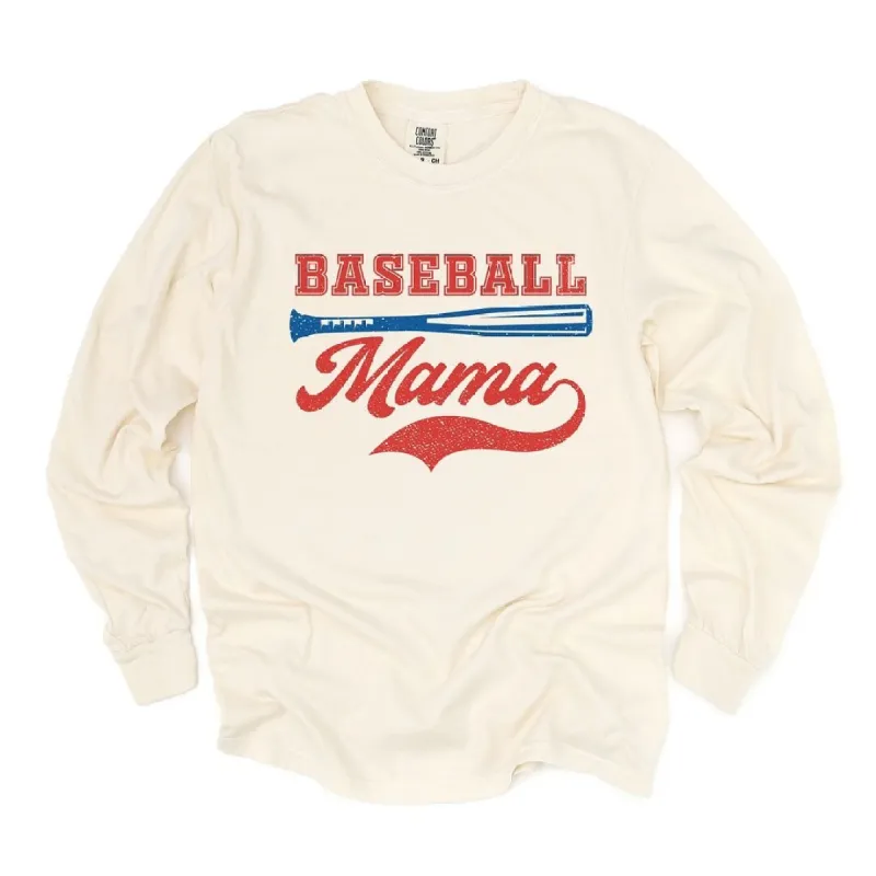 Baseball Mama Grunge Garment Dyed Long Sleeve sold by Zulily