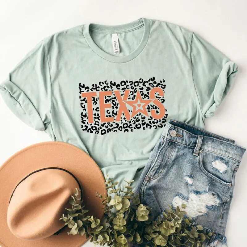 Leopard Texas Star Short Sleeve Crewnneck Tee sold by Zulily