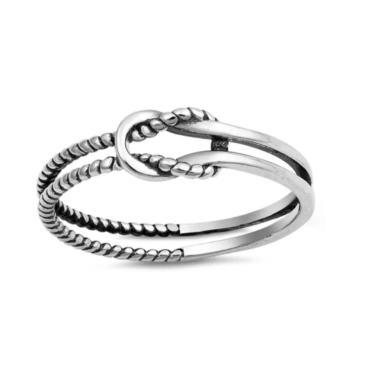 Sterling Silver Rope Braided Knot Ring sold by Zulily