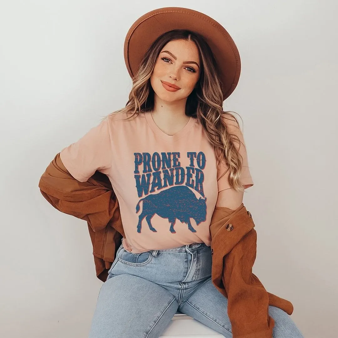 Prone to Wander Short Sleeve Crewnneck Tee sold by Zulily product image thumbnail 3