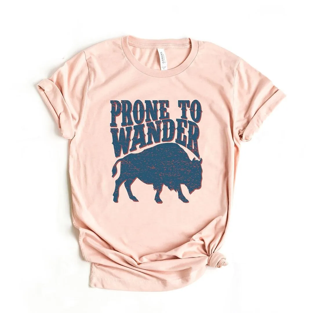 Prone to Wander Short Sleeve Crewnneck Tee sold by Zulily product image thumbnail 2