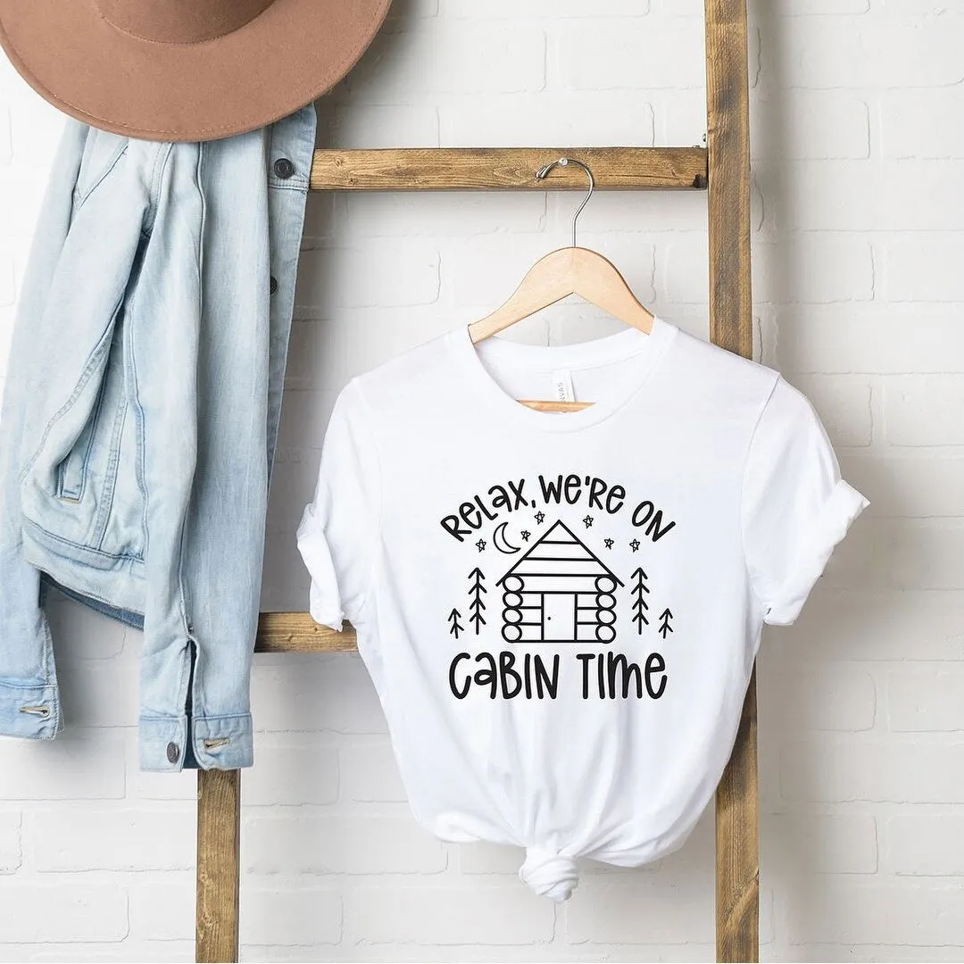We're On Cabin Time Short Sleeve Crewnneck Tee sold by Zulily