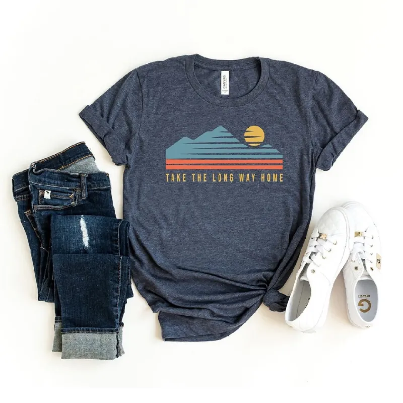 Take the Long Way Home Short Sleeve Crewnneck Tee sold by Zulily