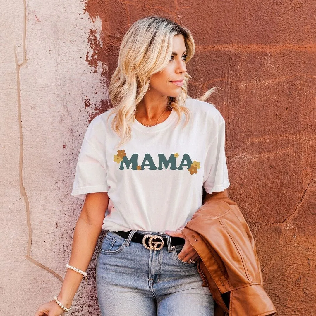Boho Mama Flowers Short Sleeve Crewnneck Tee sold by Zulily product image thumbnail 3