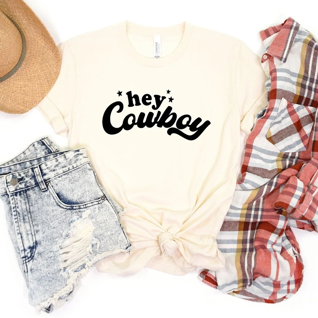 Hey Cowboy Stars Short Sleeve Crewnneck Tee sold by Zulily