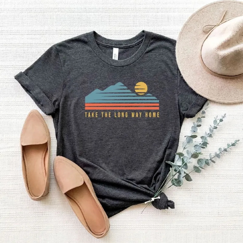 Take the Long Way Home Short Sleeve Crewnneck Tee sold by Zulily