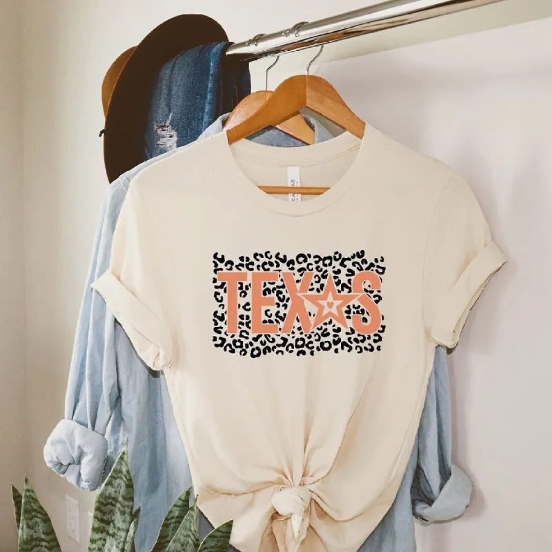 Leopard Texas Star Short Sleeve Crewnneck Tee sold by Zulily