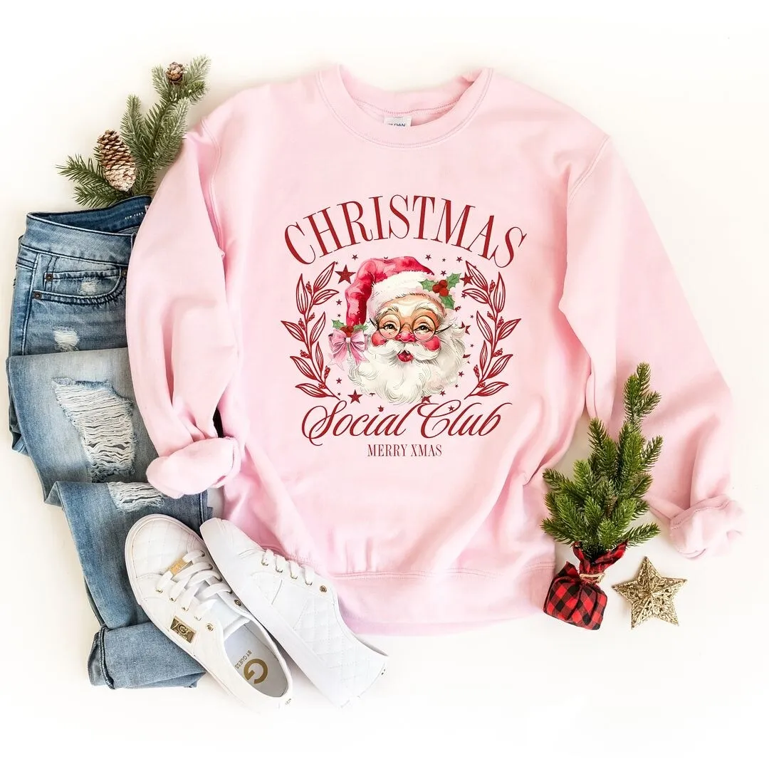 Christmas Social Club Santa Graphic Sweatshirt sold by Zulily