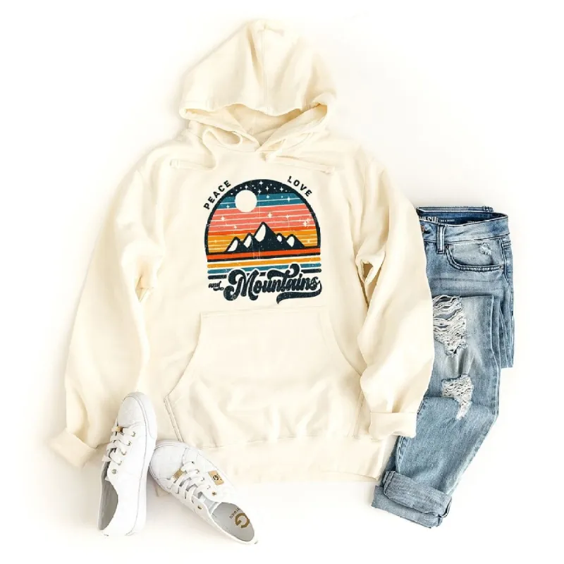 Peace Love and Mountains Graphic Hoodie sold by Zulily