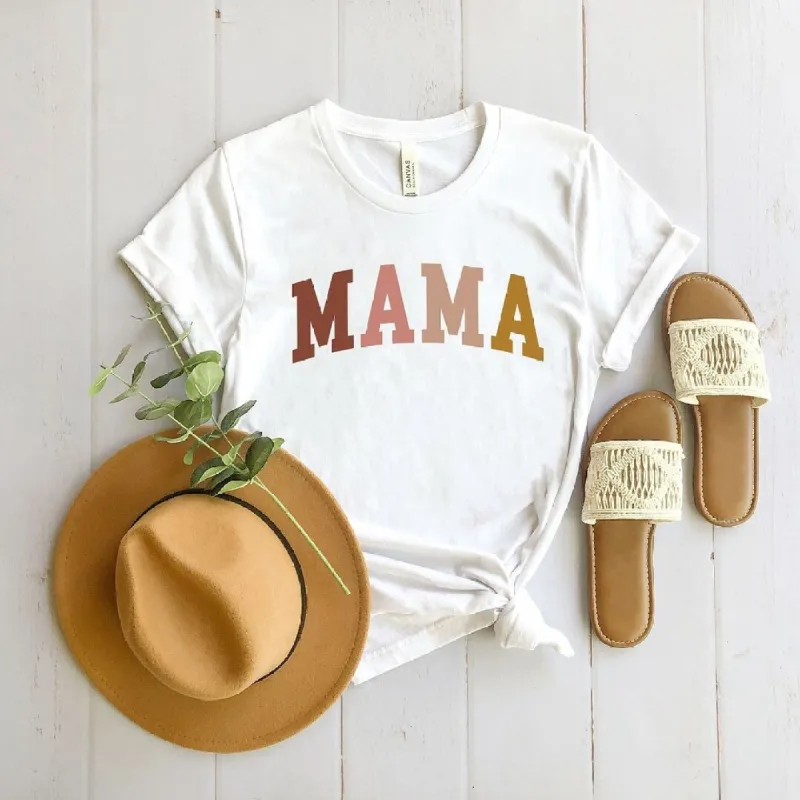 Mama Colored Arch Short Sleeve Crewnneck Tee sold by Zulily