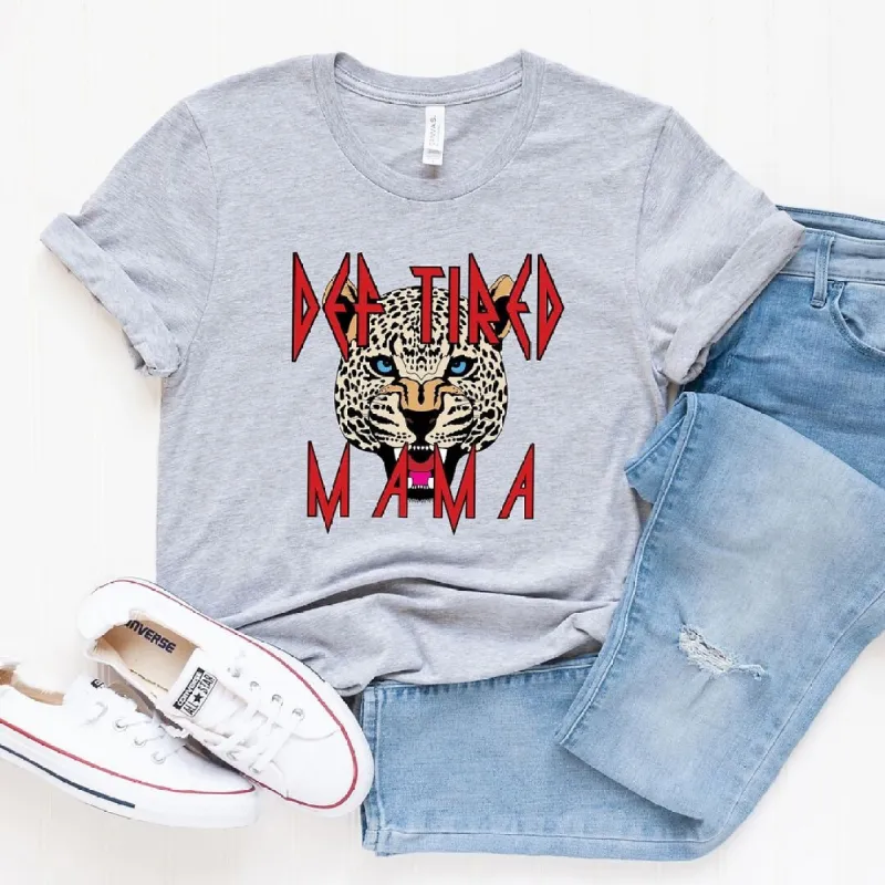 Def Tired Mama Short Sleeve Crewnneck Tee sold by Zulily