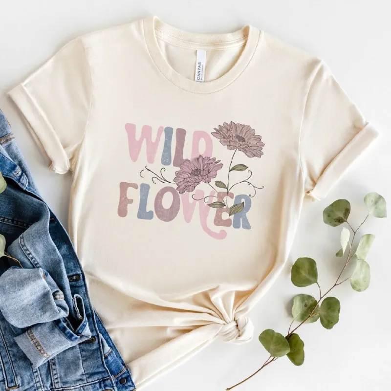 Wild Flower Colorful Short Sleeve Crewnneck Tee sold by Zulily