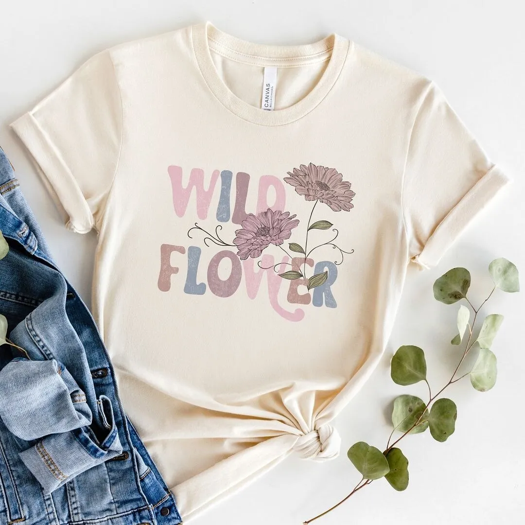 Wild Flower Colorful Short Sleeve Crewnneck Tee sold by Zulily