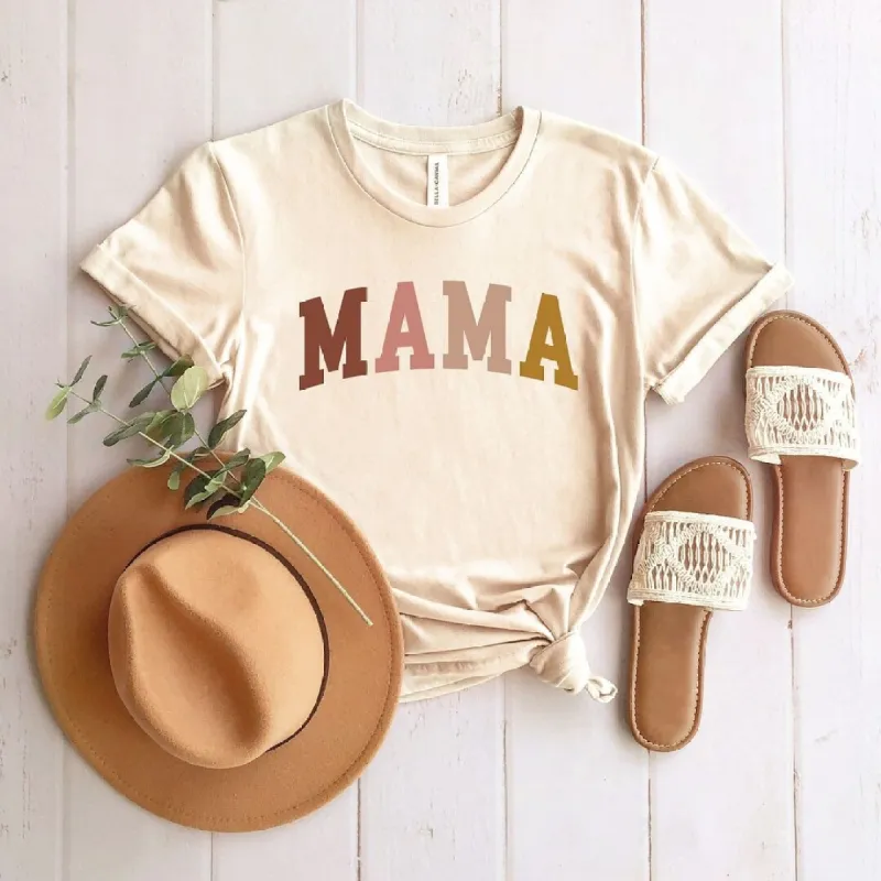 Mama Colored Arch Short Sleeve Crewnneck Tee sold by Zulily