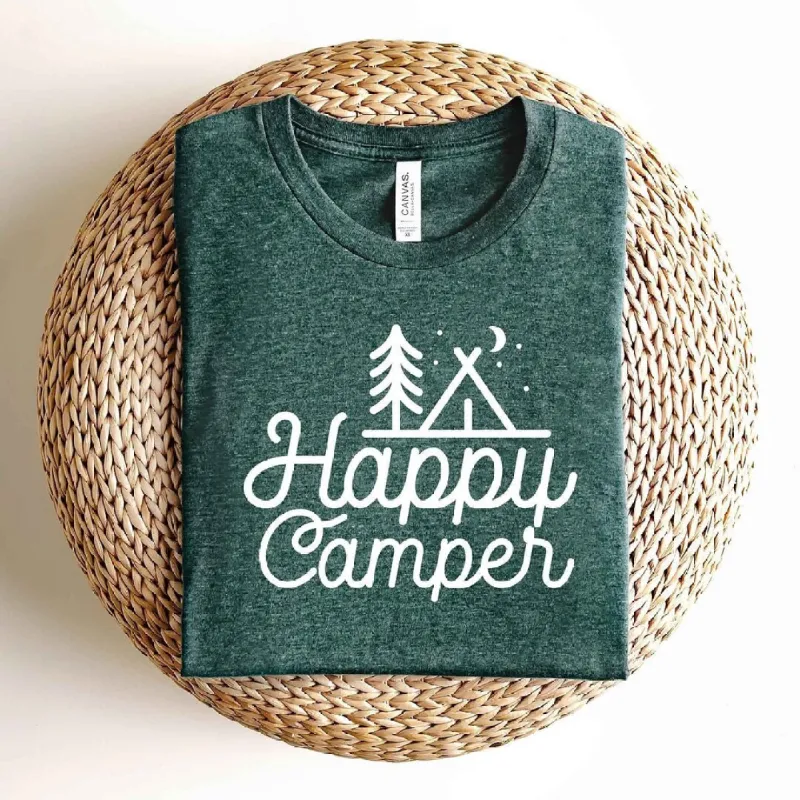 Happy Camper Tent Short Sleeve Crewnneck Tee sold by Zulily