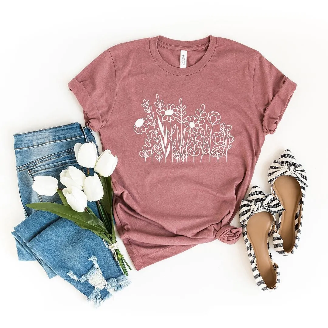 Wildflower Garden Short Sleeve Crewnneck Tee sold by Zulily