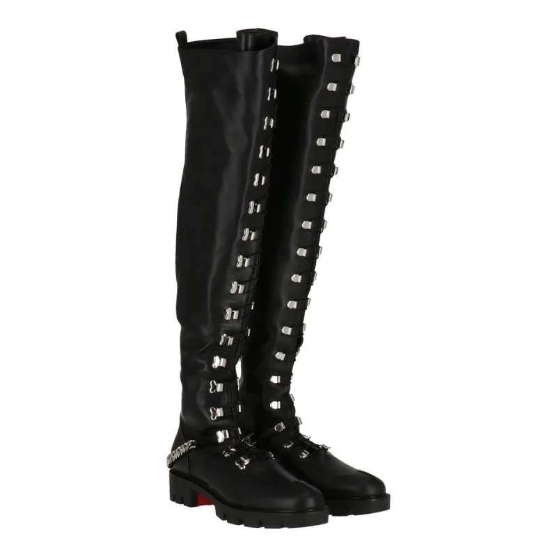 Christian Louboutin Womens Black Boot sold by Zulily