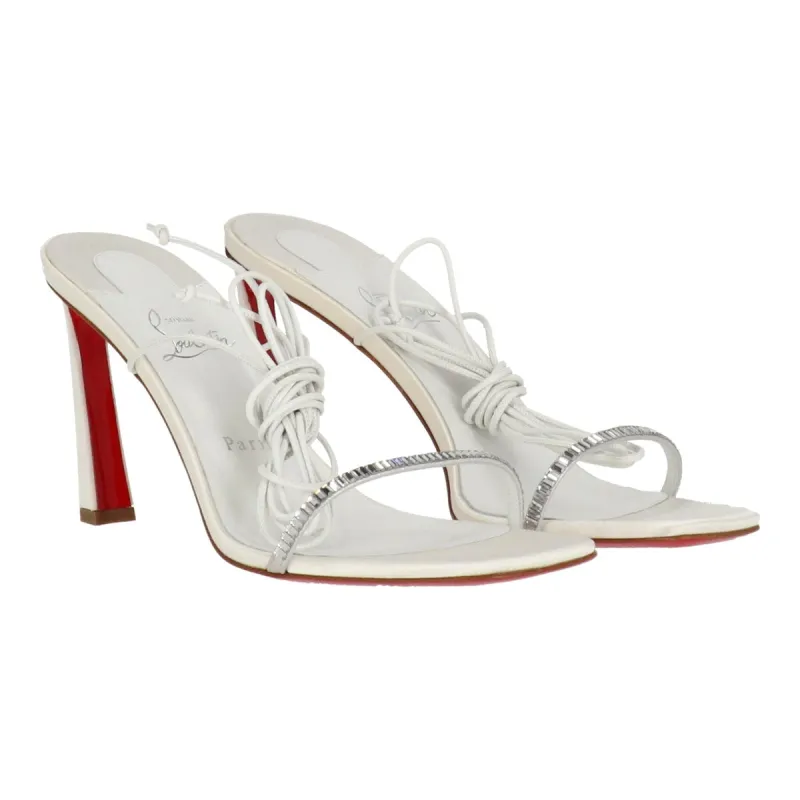 Christian Louboutin Womens White/Red Sandal sold by Zulily