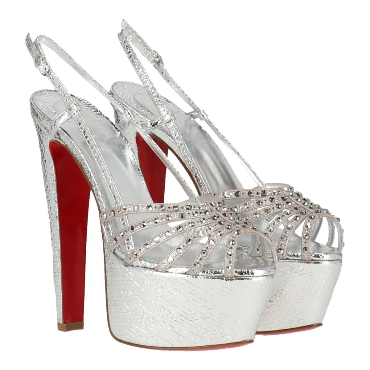 Christian Louboutin Womens Silver Pump sold by Zulily