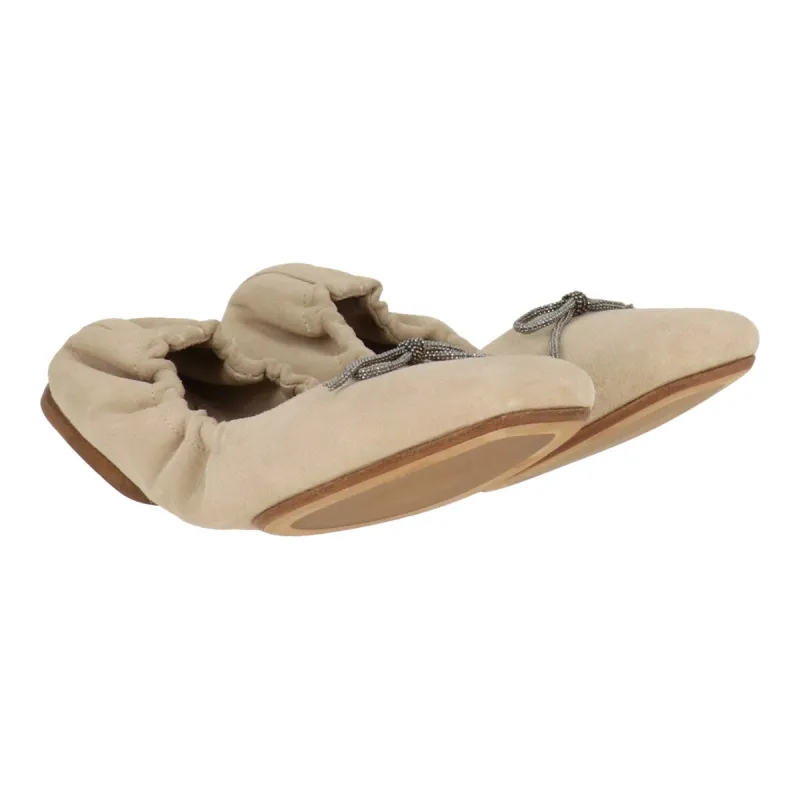Brunello Cucinelli Womens Beige Loafer made by Brunello Cucinelli