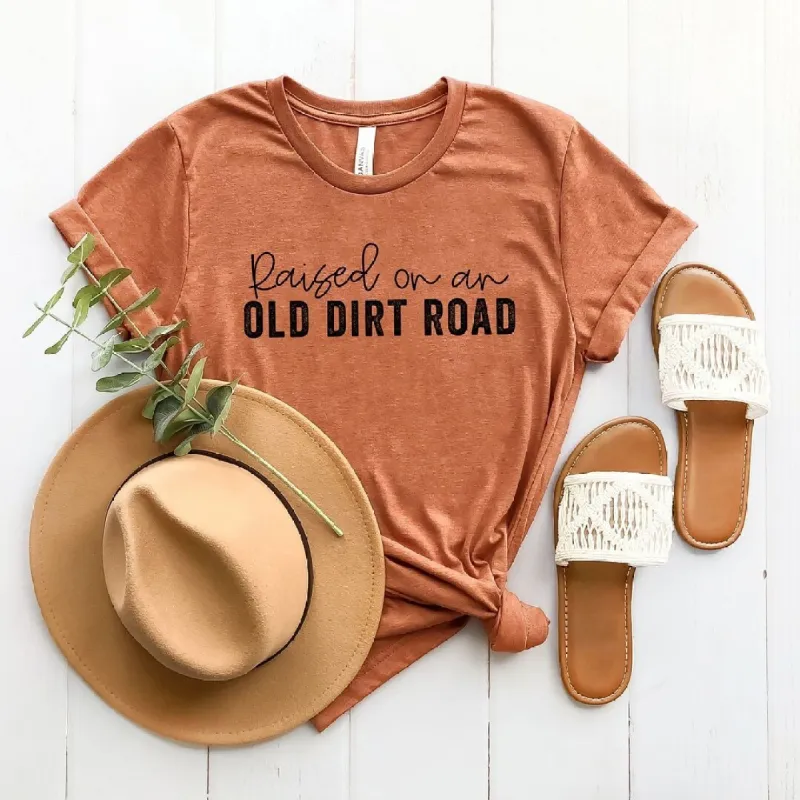 Raised On An Old Dirt Road Short Sleeve Crewnneck Tee sold by Zulily