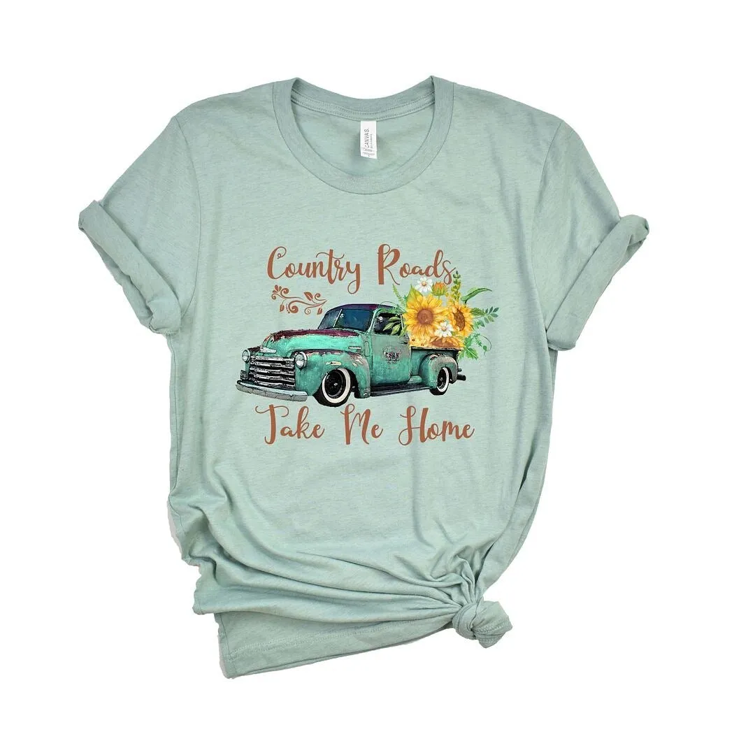 Country Roads Truck Short Sleeve Crewnneck Tee sold by Zulily product image thumbnail 2