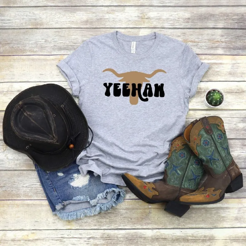 Yeehaw Bull Short Sleeve Crewnneck Tee sold by Zulily