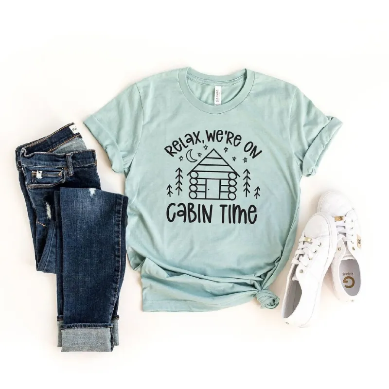 We're On Cabin Time Short Sleeve Crewnneck Tee sold by Zulily