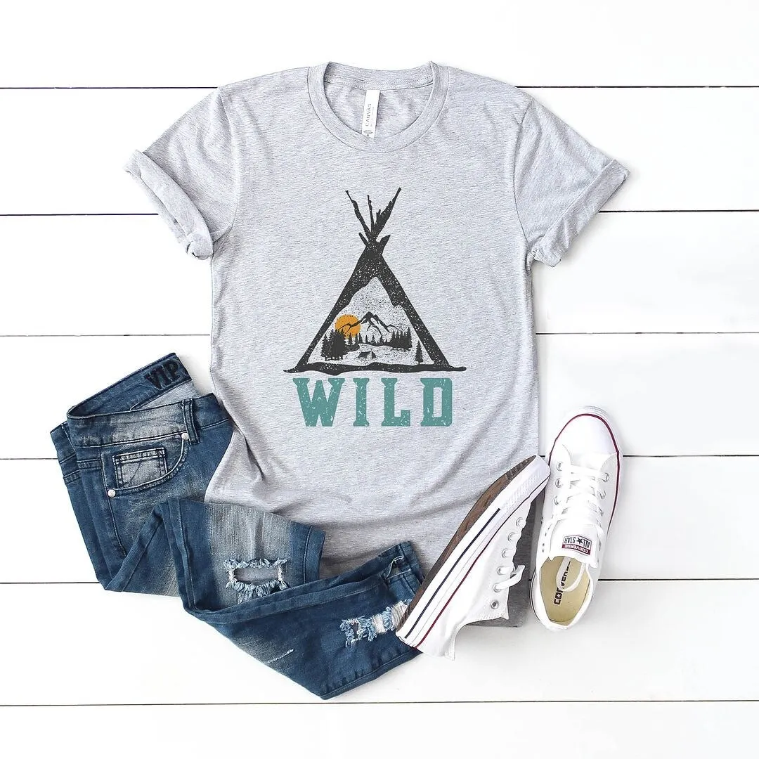 Wild Teepee Short Sleeve Crewnneck Tee sold by Zulily