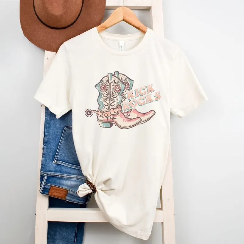 Kick Rocks Boots Short Sleeve Crewnneck Tee sold by Zulily