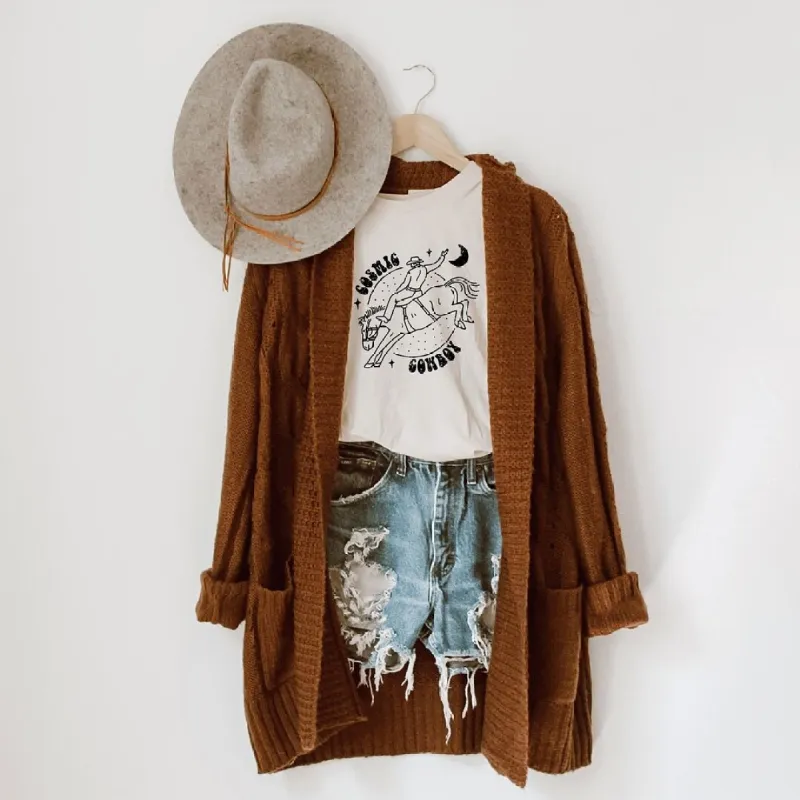 Cosmic Cowboy Short Sleeve Crewnneck Tee sold by Zulily